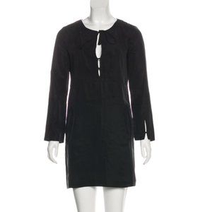 Maje Black Long Sleeve Shift Dress